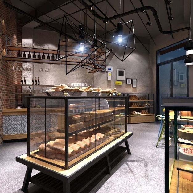 工业风面包店3D模型