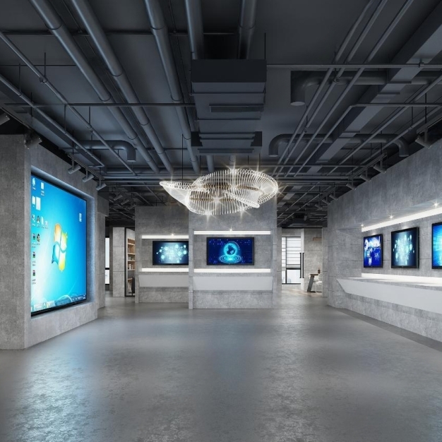 工业风科技馆大厅3D模型