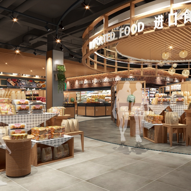 工业风超市3D模型