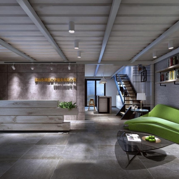 工业风loft办公室3D模型