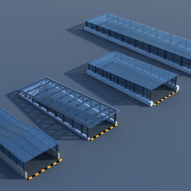 现代地下车库入口3D模型