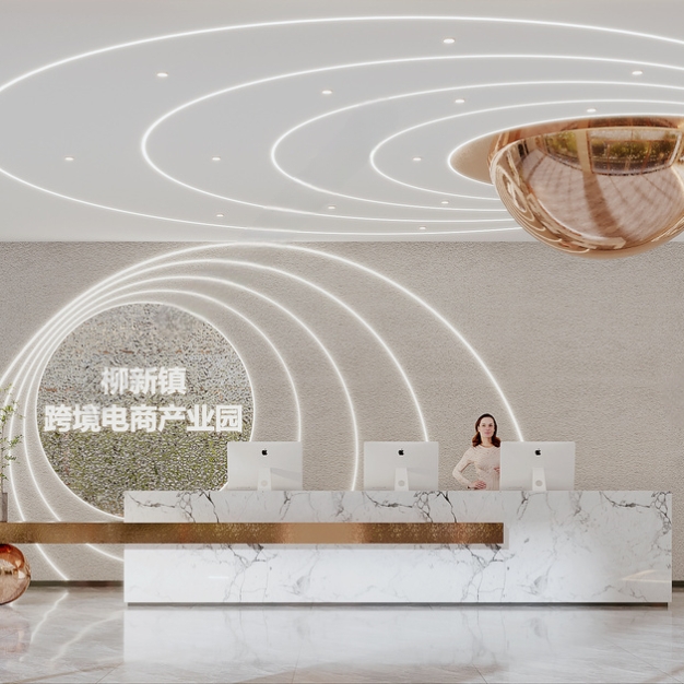 现代公司前台3D模型