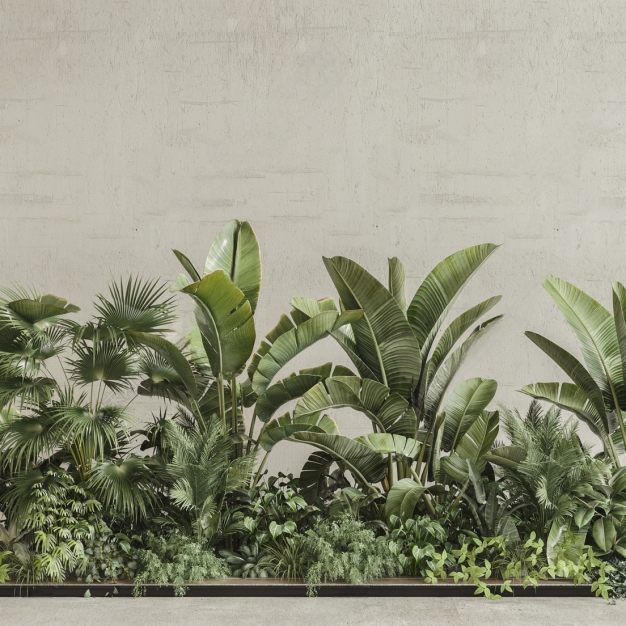 现代植物堆3D模型