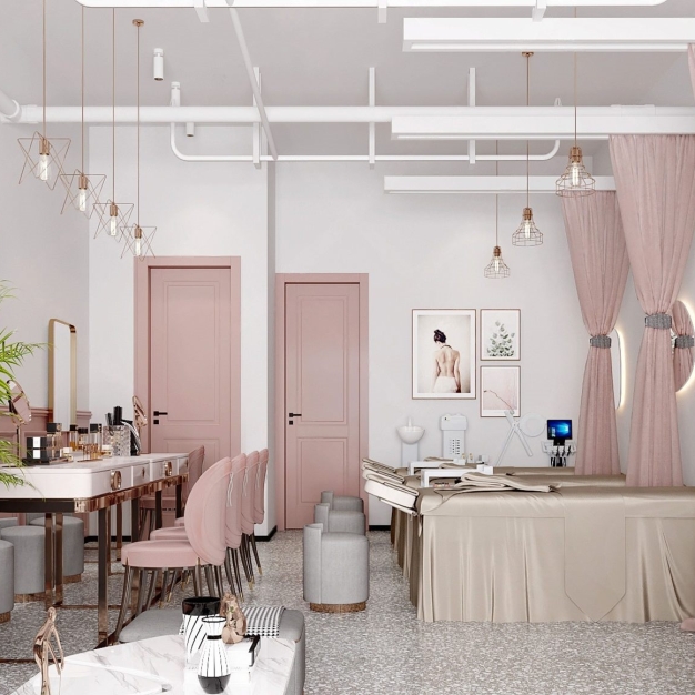 北欧轻奢美容SPA中心美甲店3D模型