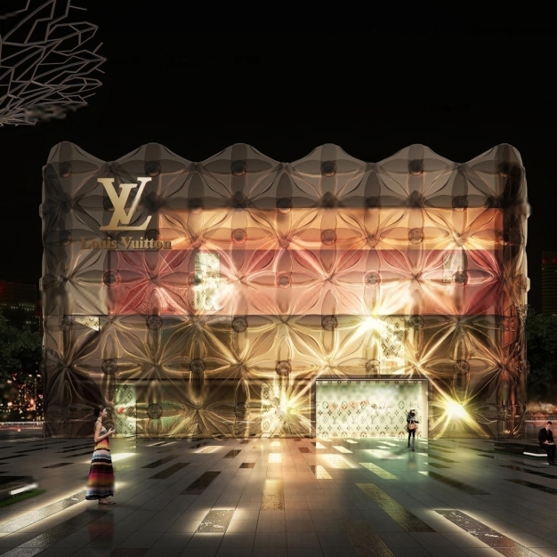 现代LV专卖店建筑外观3D模型