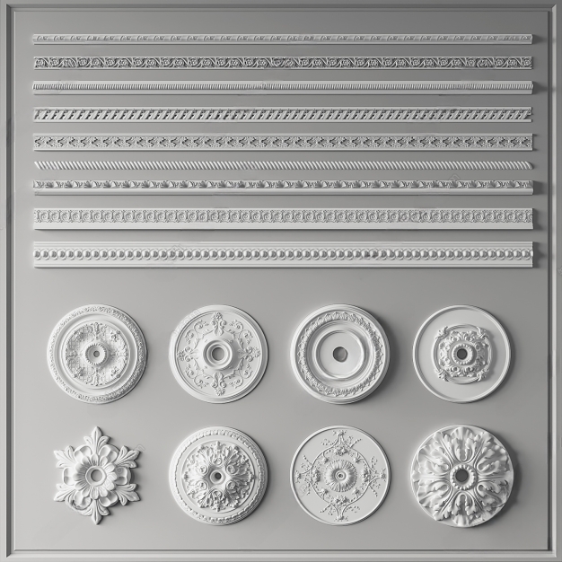简欧石膏线3D模型