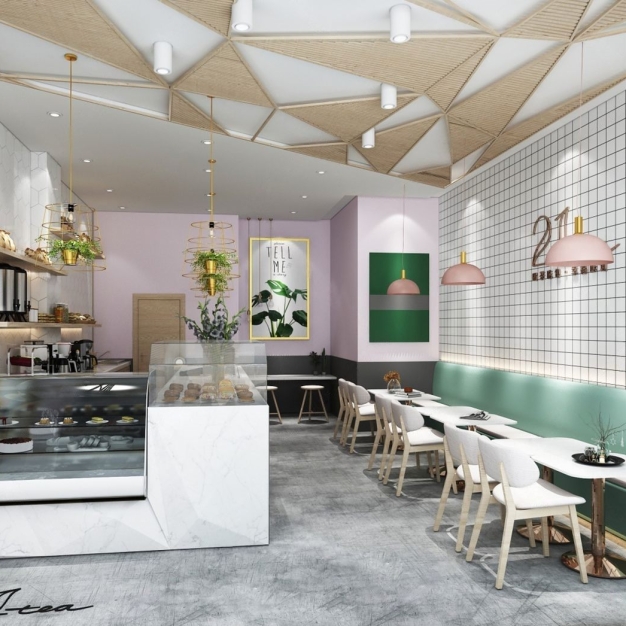 北欧风格奶茶店3D模型