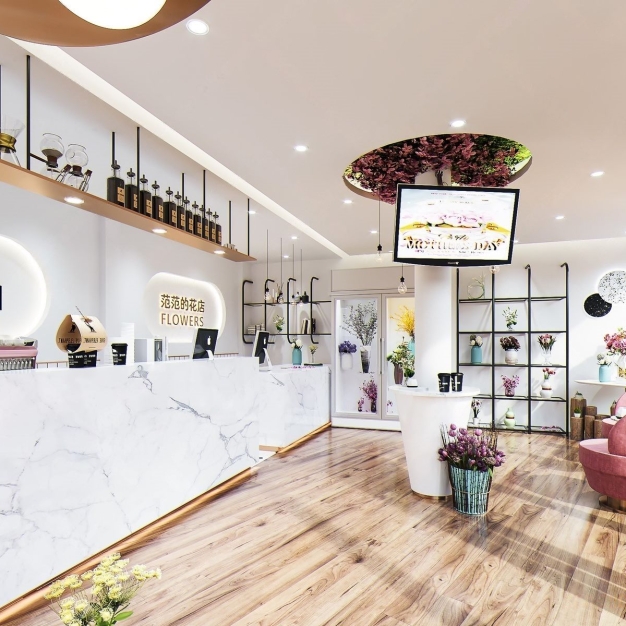 北欧鲜花店3D模型