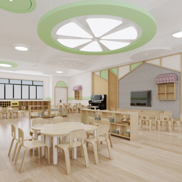 现代幼儿园教室3D模型