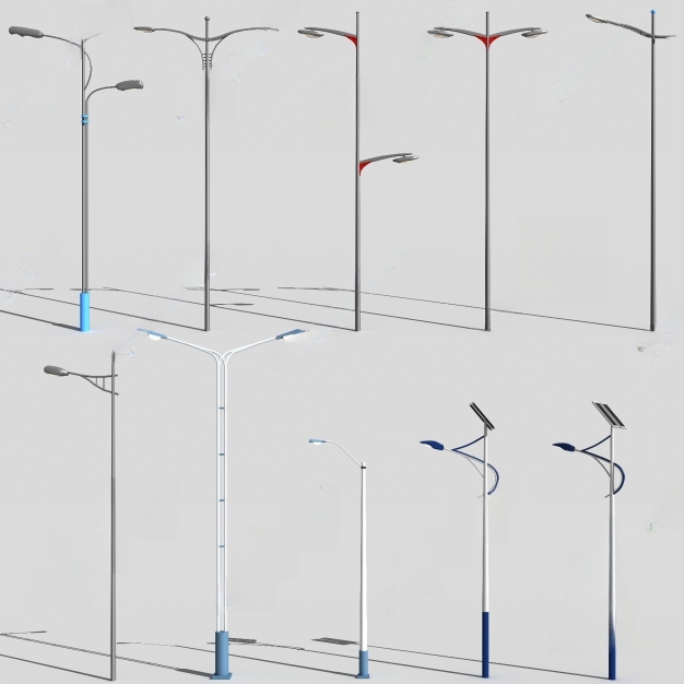 现代户外路灯3D模型
