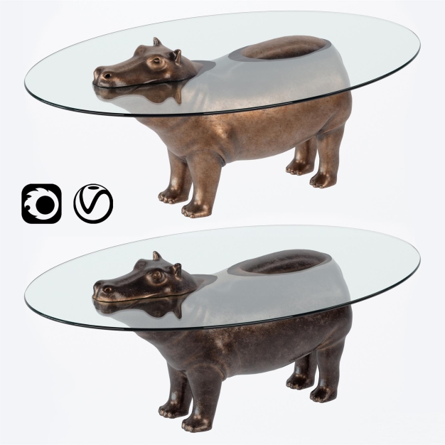 现代茶几3D模型