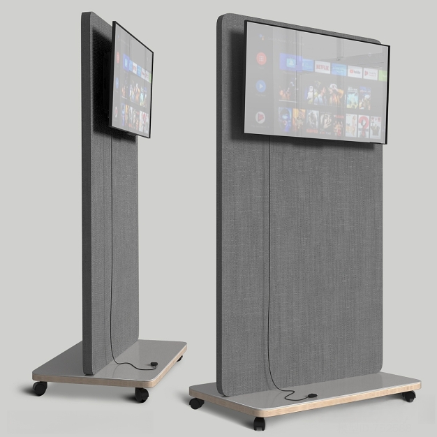 现代移动电视架3D模型