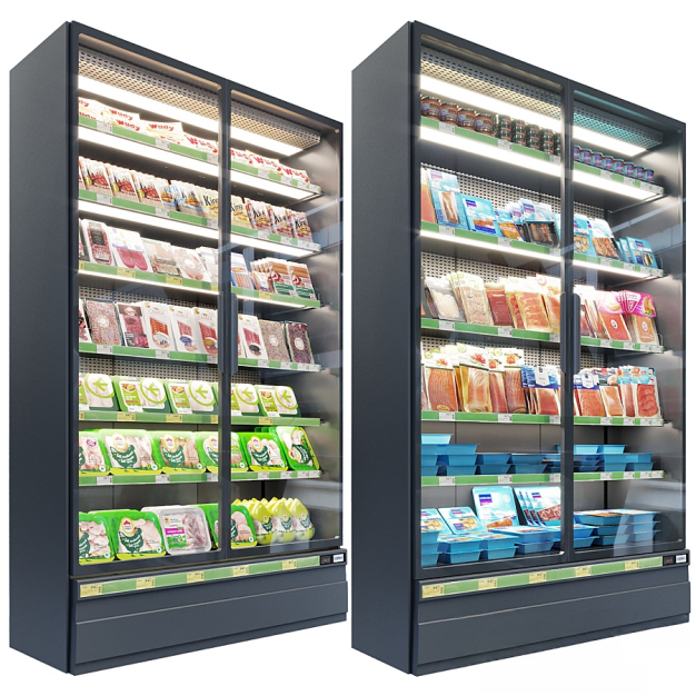超市冷藏食品柜3D模型