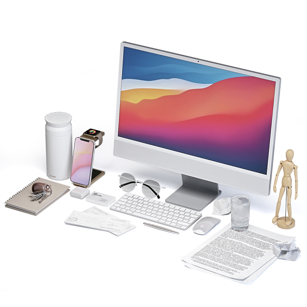 电脑 键盘 手机3D模型