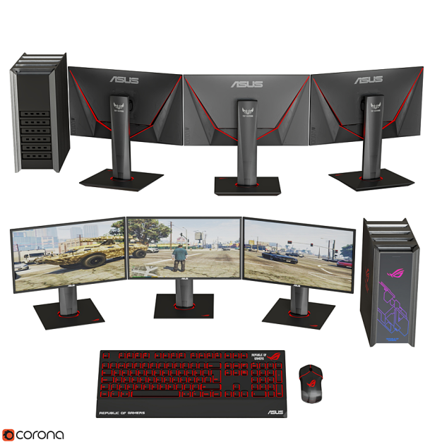 现代电脑3D模型