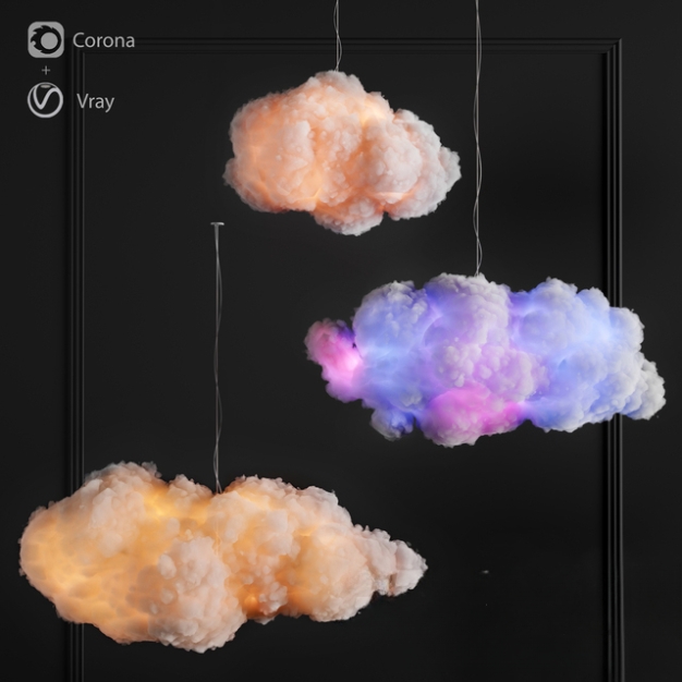 现代云朵吊灯3D模型
