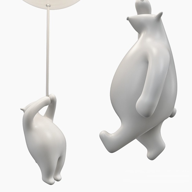 现代北极熊装饰灯3D模型