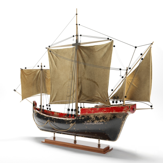 帆船摆件3D模型