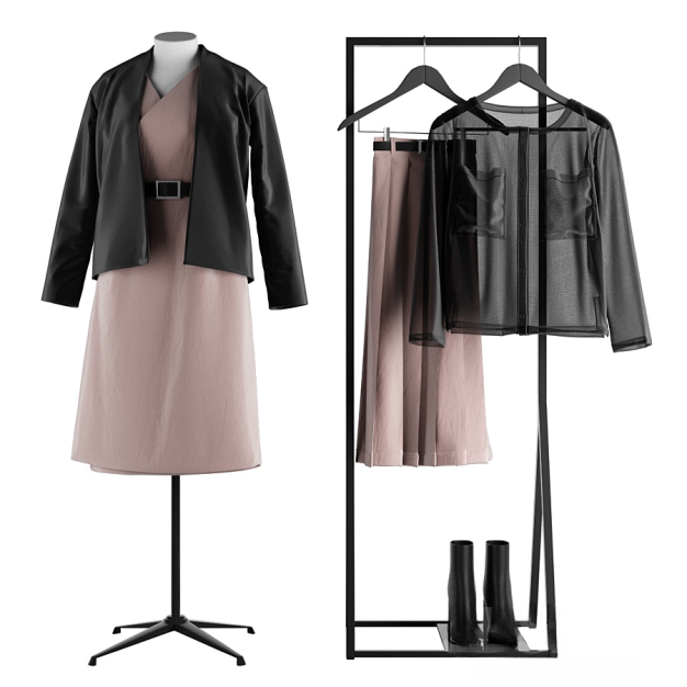 现代服饰衣架3D模型