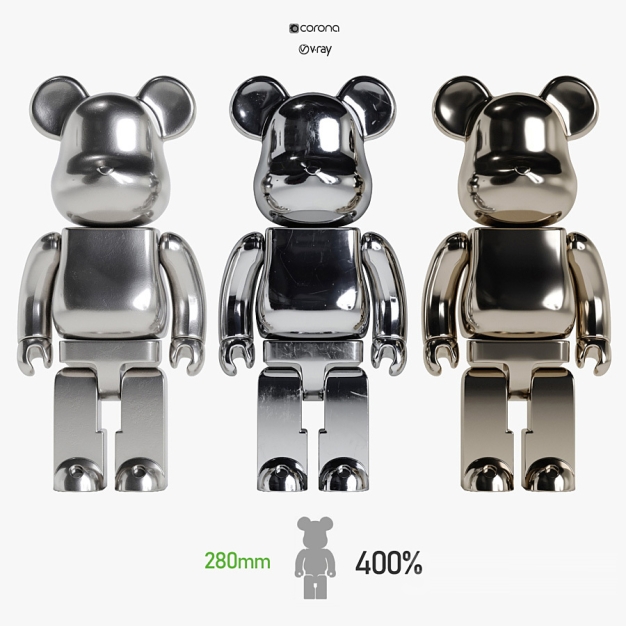暴力熊玩具公仔3D模型