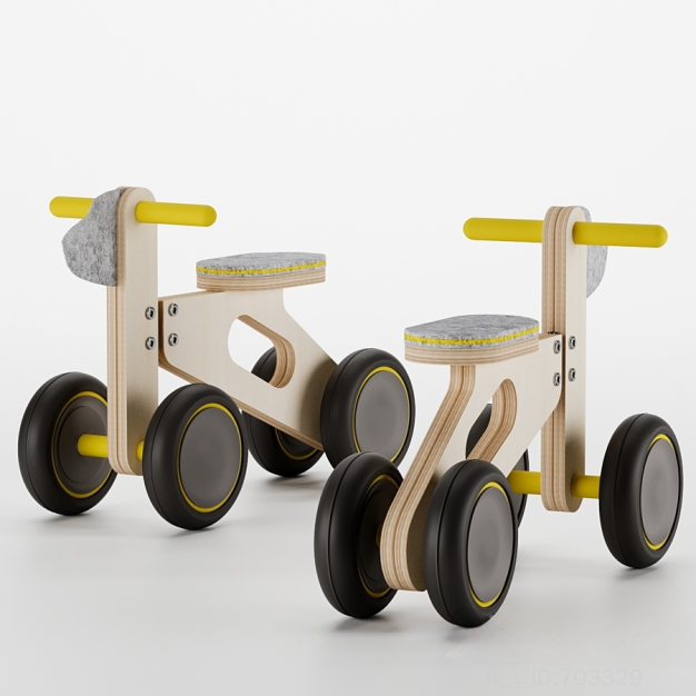 现代儿童玩具车3D模型