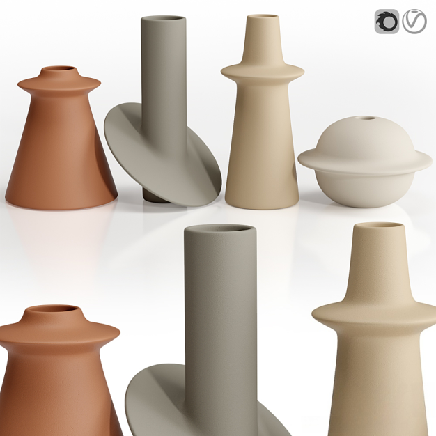 花瓶 陶瓷摆件3D模型