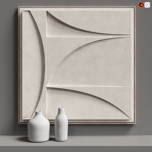 现代抽象立体装饰画3D模型