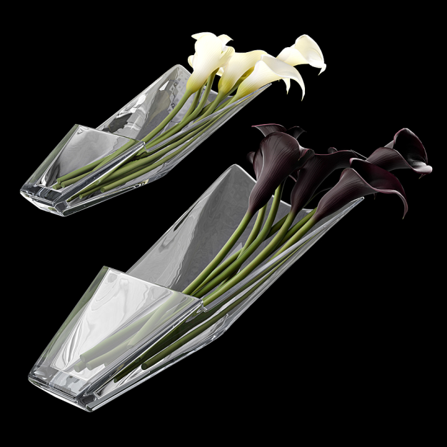 马蹄莲花艺摆件3D模型