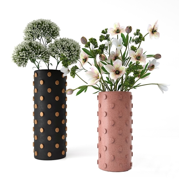现代花瓶花艺插花3D模型