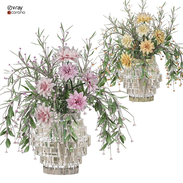 花瓶花艺3D模型