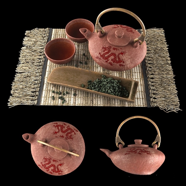 茶具摆件3D模型