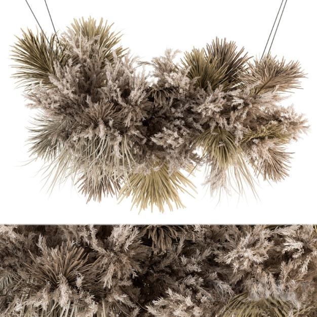 现代干花植物吊篮3D模型