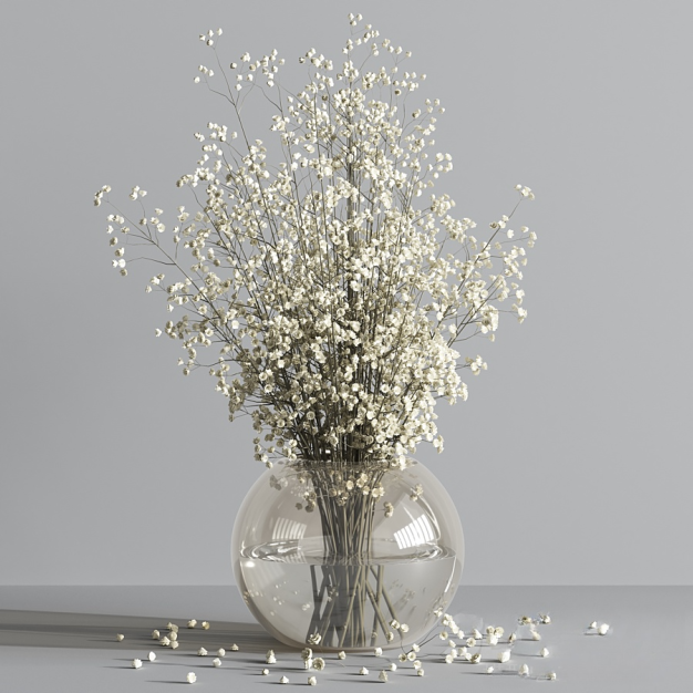 现代花瓶花艺插花3D模型