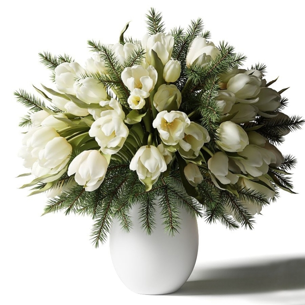 现代花瓶花艺插花3D模型