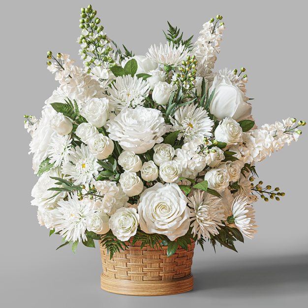 现代花瓶花艺插花3D模型