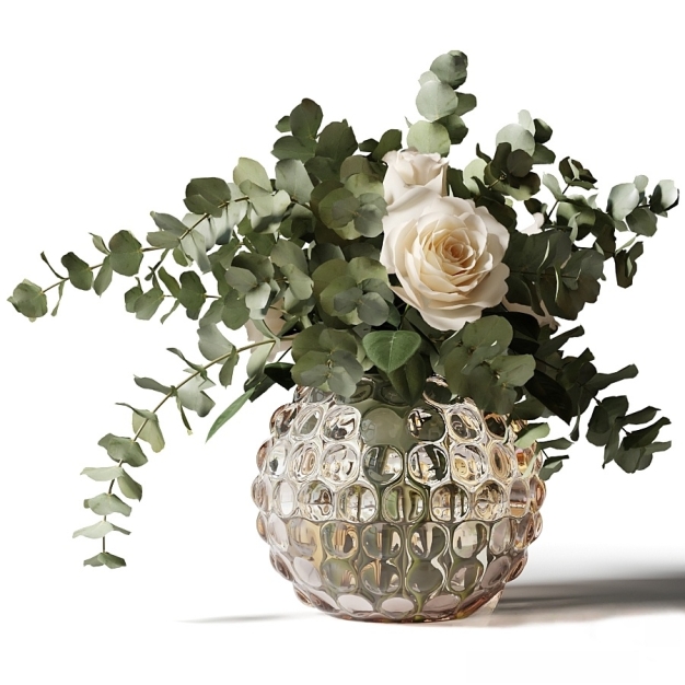 花瓶 花艺 鲜花 插花3D模型