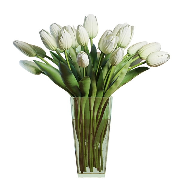 现代花瓶花艺插花3D模型