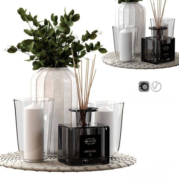 花艺 香薰 蜡烛饰品摆件3D模型