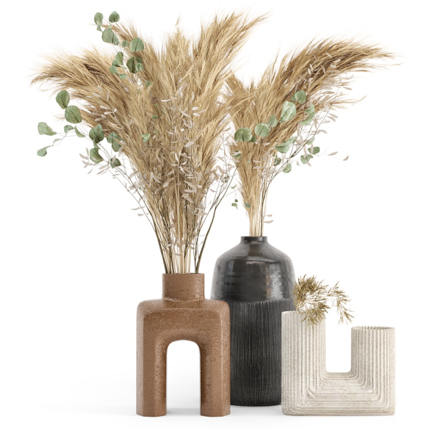 现代干花花瓶花艺3D模型