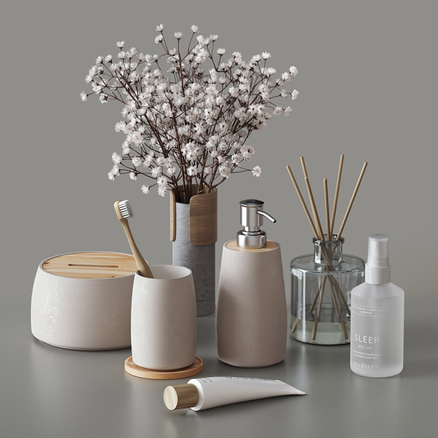 现代花瓶花艺洗涤用品3D模型