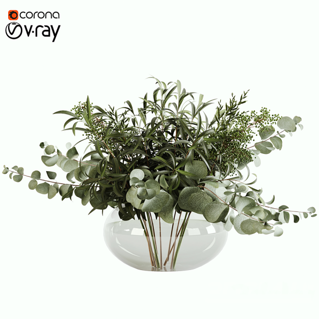 现代花瓶绿植3D模型