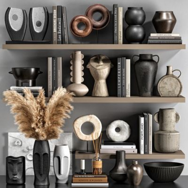 现代陶瓷花瓶工艺品摆件3D模型