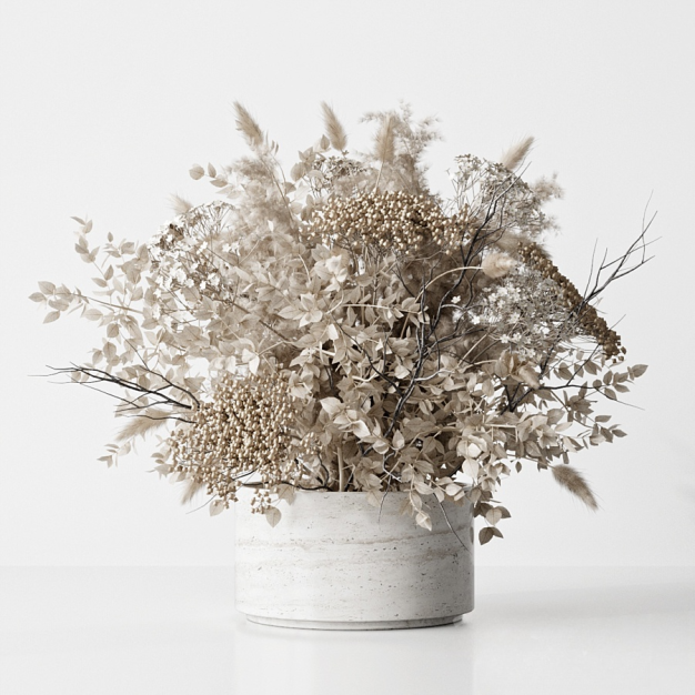 现代花瓶花卉3D模型