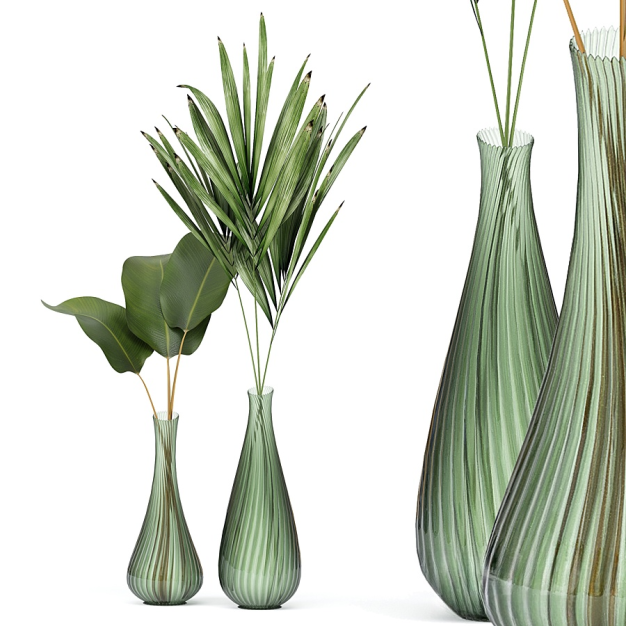现代绿植花瓶花艺3D模型