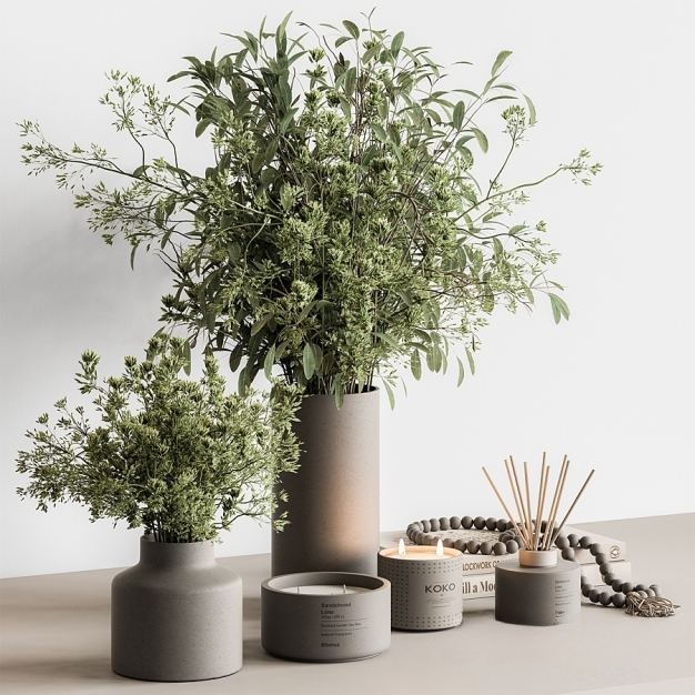 绿植盆栽 花瓶摆件3D模型
