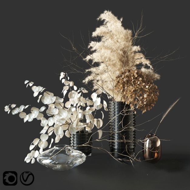 现代干花 花艺饰品摆件3D模型