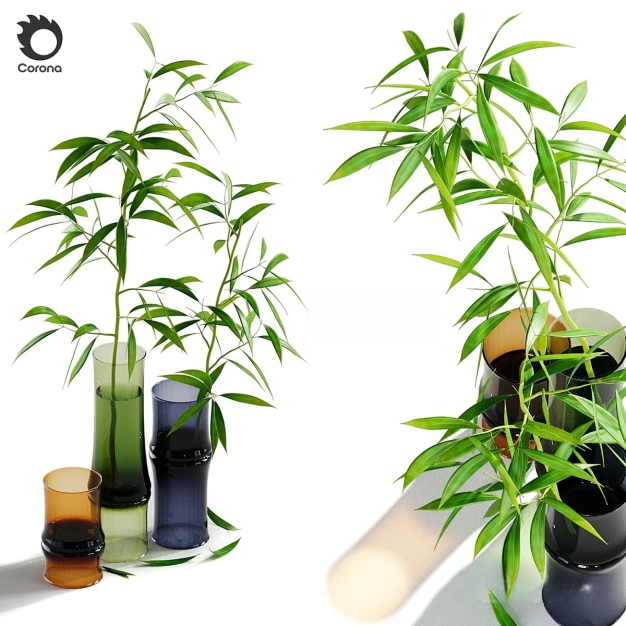 竹子 花艺摆件3D模型