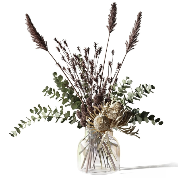 现代花瓶花3D模型