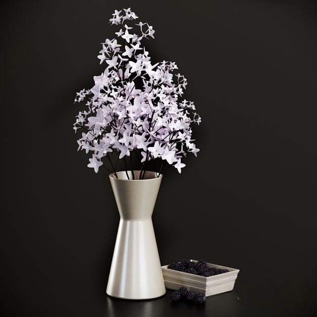 现代花艺 花瓶摆件3D模型