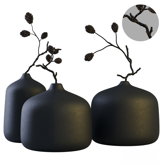 现代花瓶花艺3D模型